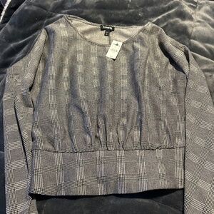 NWT Express Women’s Checkered Blouse Size S
